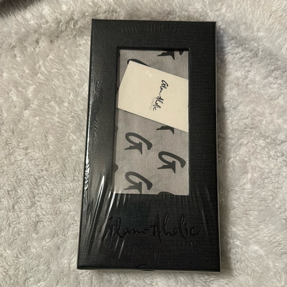 Glam-aholic grey silk scarf BRAND NEW